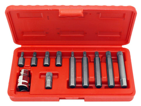 Cal Hawk Tools 11pc 12 Point Spline Bit Set