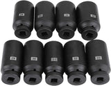 9PC 6PT HEAVY DUTY 1/2" DR. DEEP IMPACT SOCKET SET