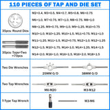 110 PCS Metric Tap and Die Set