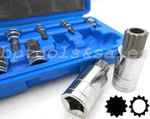 Cal-Hawk 10 Piece Spline Bit Socket Set