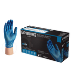 Gloveworks Blue Vinyl  Gloves - Box of 100