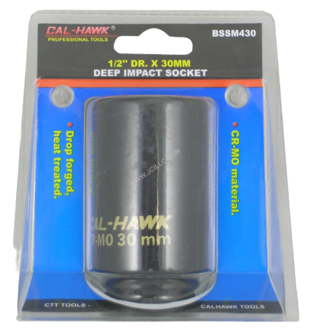 Cal-Hawk 1/2" Drive x 30mm Deep Spindle Axle Nut Socket